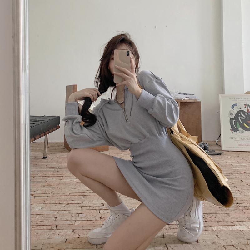 Black Hooded Long Sleeve Sweatshirt