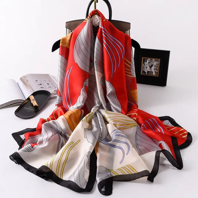 Line warm scarf Red - Shop at LoveMi