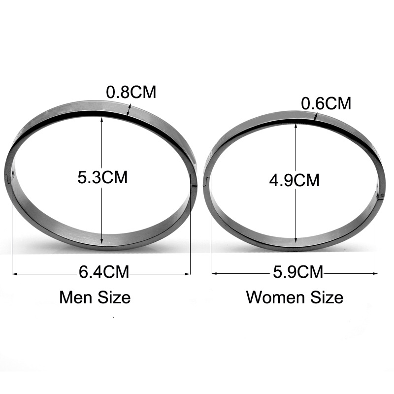 Roman numeral titanium steel lover bracelet
