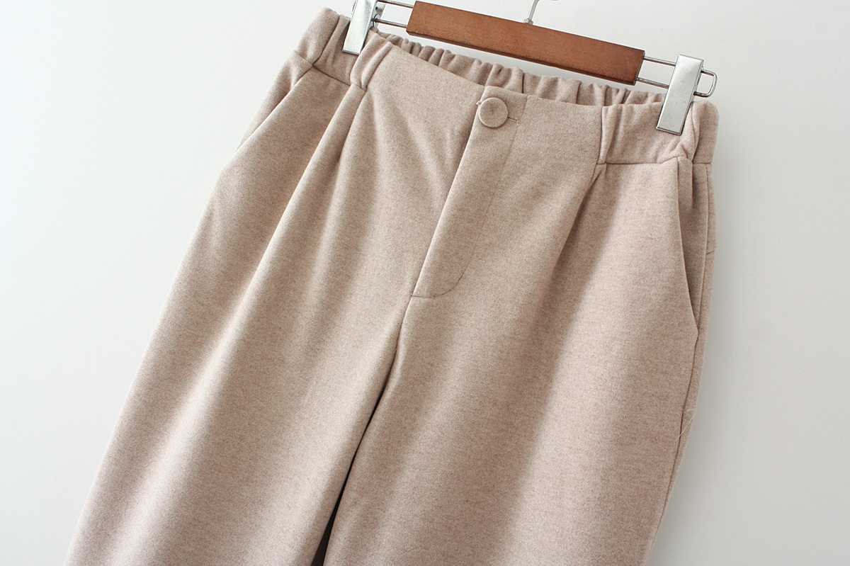 Cropped pants plus size woolen harem pants