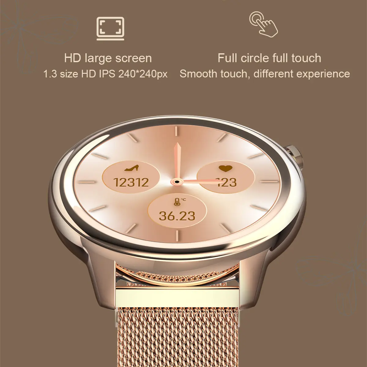 Fashion Smart Watch Ladies Heart Rate Blood