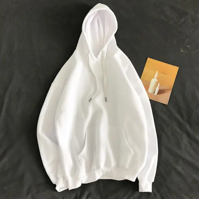 Ladies Fixed Hood Women Thicken Hoodie Ladies Fall Fashion Tops White - Shop at LoveMi