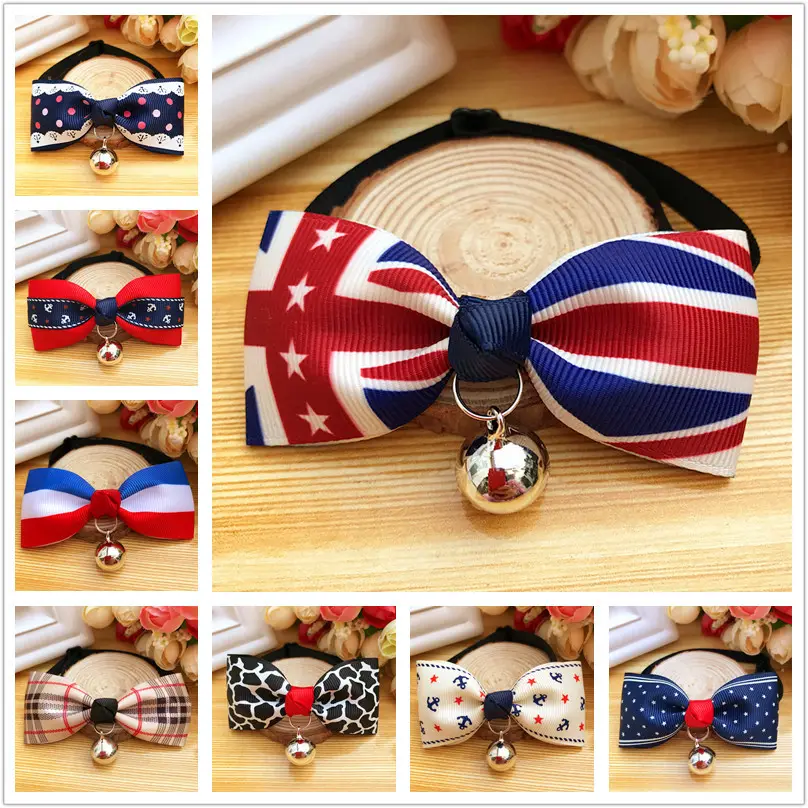 Pet dog bow tie Teddy cat