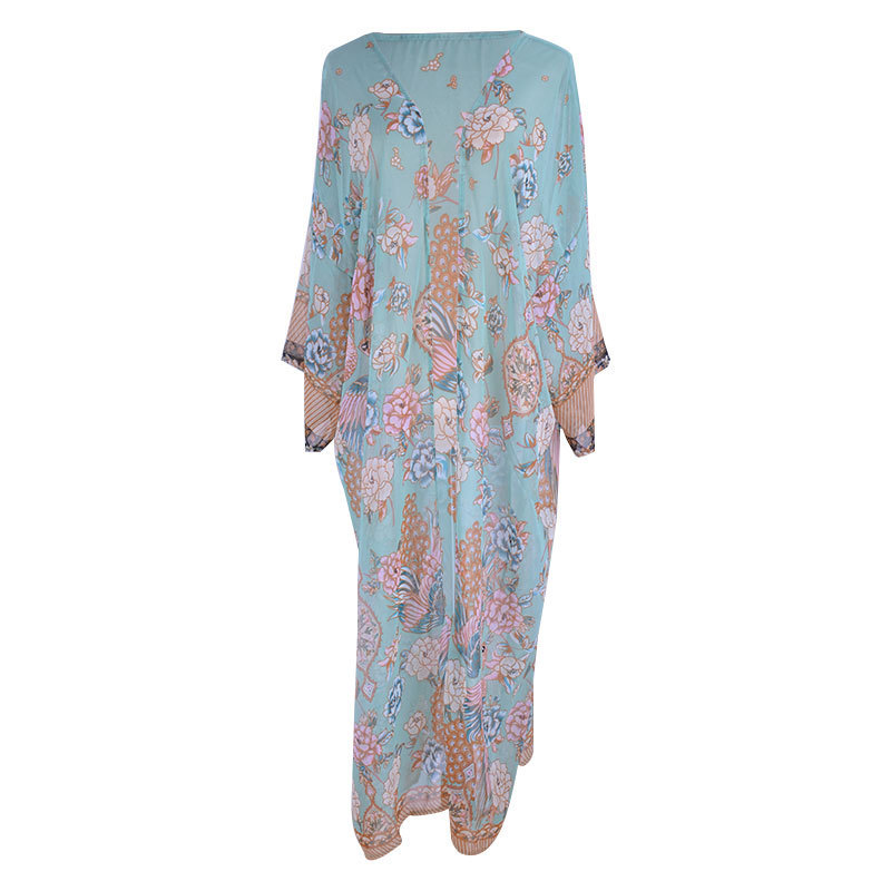 Chiffon Positioning Printing Seaside Beach Jacket Cardigan