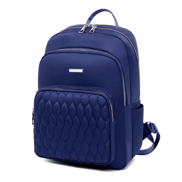 Oxford cloth student school bag large capacity travel backpack Blue - Shop at LoveMi