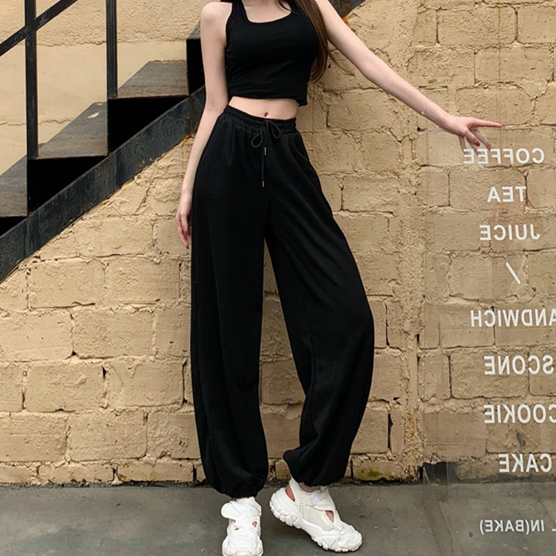 Casual sports pants children's black Harem Pants Black - Shop at LoveMi