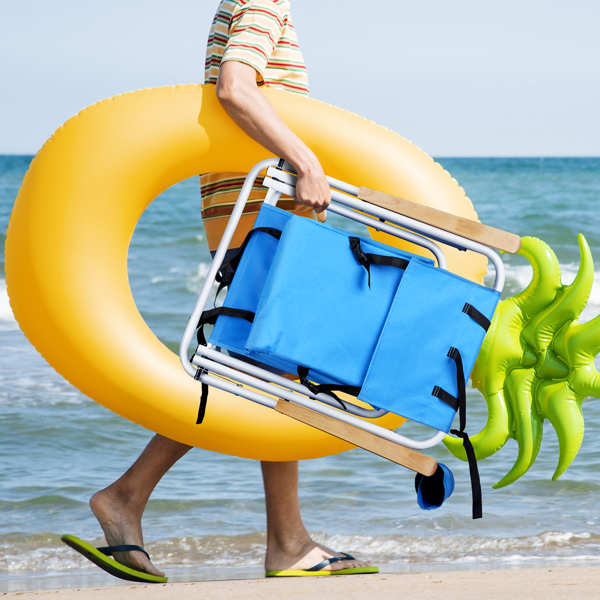 Folding Beach Chair Set Of 2 For Adults, 4 Position Portable Backpack Foldable... 12