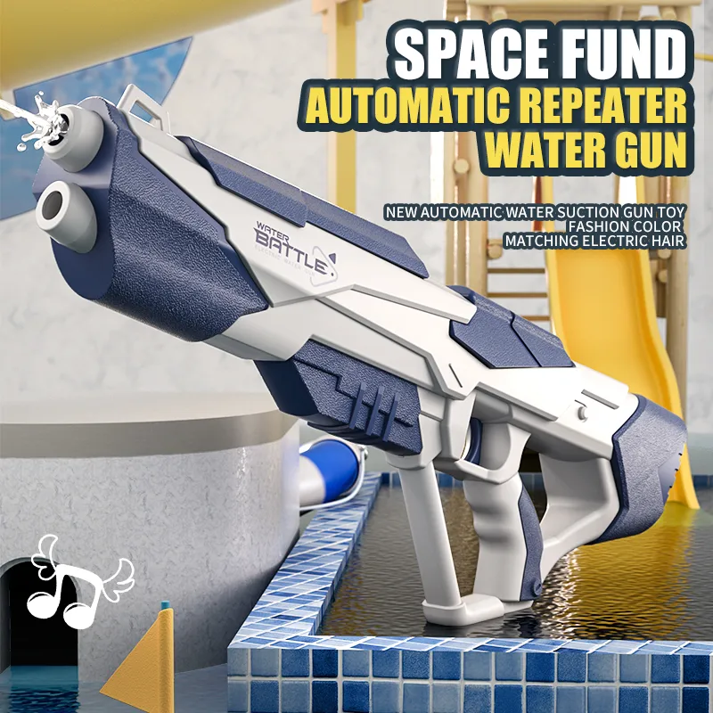 Space Water Gun Electric Automatic Absorption Fights Toy Outdoor