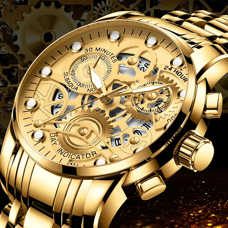 Men's Hollow Non-mechanical Business Watch