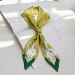 New Style Decoration Mr. Animal Small Skinny Scarf Neck Tie - Mustard - View 1