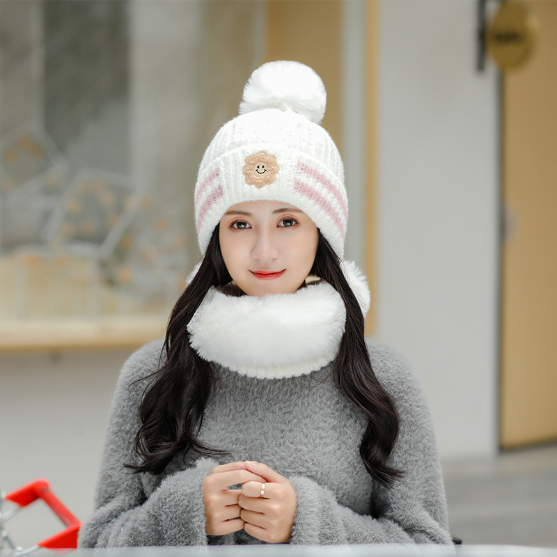Plush thick knitted hat