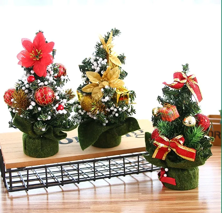 Christmas Ornaments Tree 20cm Mini Christmas Decoration Tree Christmas Day Mall Decoration Desktop Ornaments Small Tree – image 5