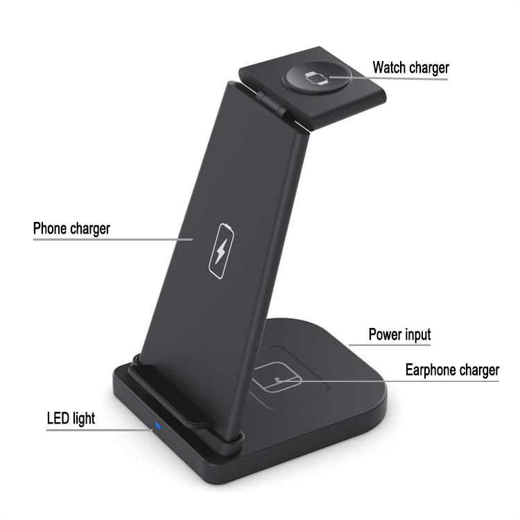 Versatile Foldable 3-In-1 Wireless Charger For Mobile Phone - Image 4