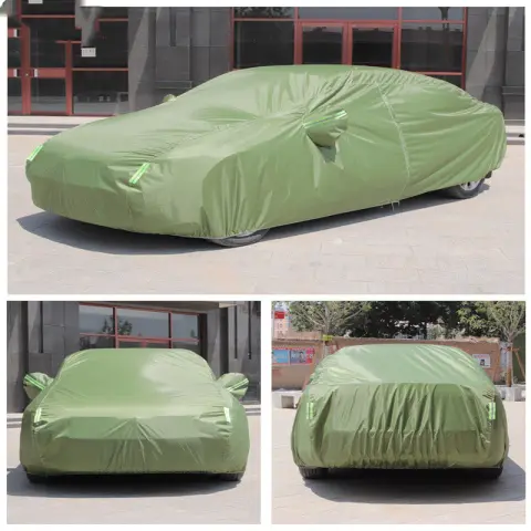 Taffeta 190T210T Silver-coated Black Universal Car Cover