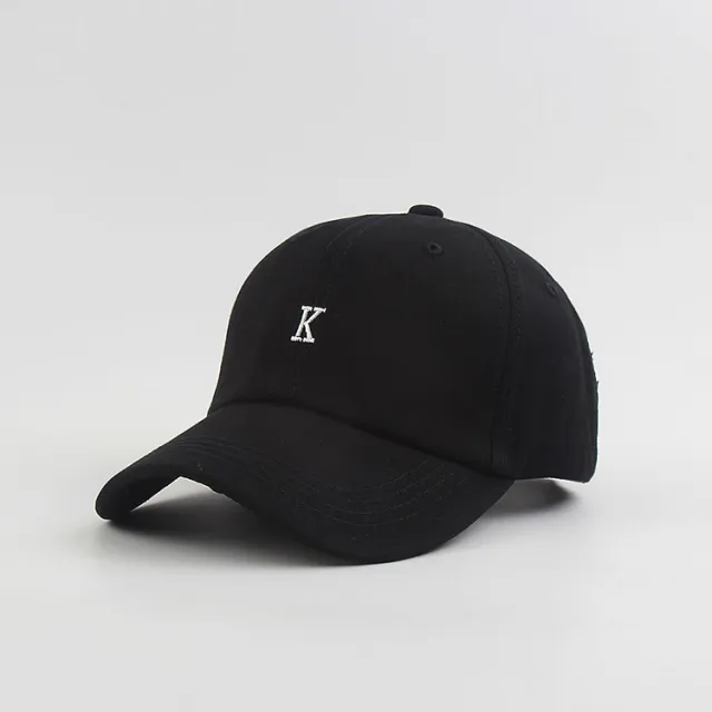 Small letter black cap with embroidery baseball visor hat Black - Shop at LoveMi