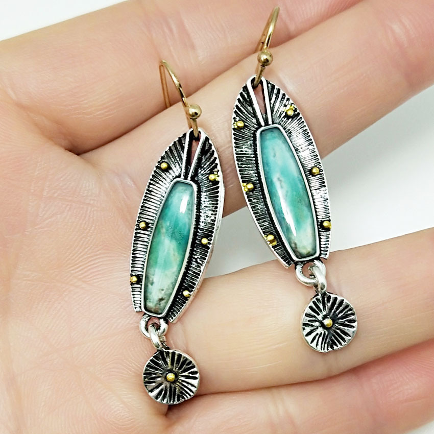 Marbled high-end color separation earrings