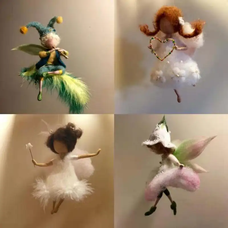 Poke Le wool felt handmade DIY villain doll