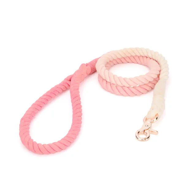 Gradient color hand dyed woven cotton rope Peach Pink - Shop at LoveMi
