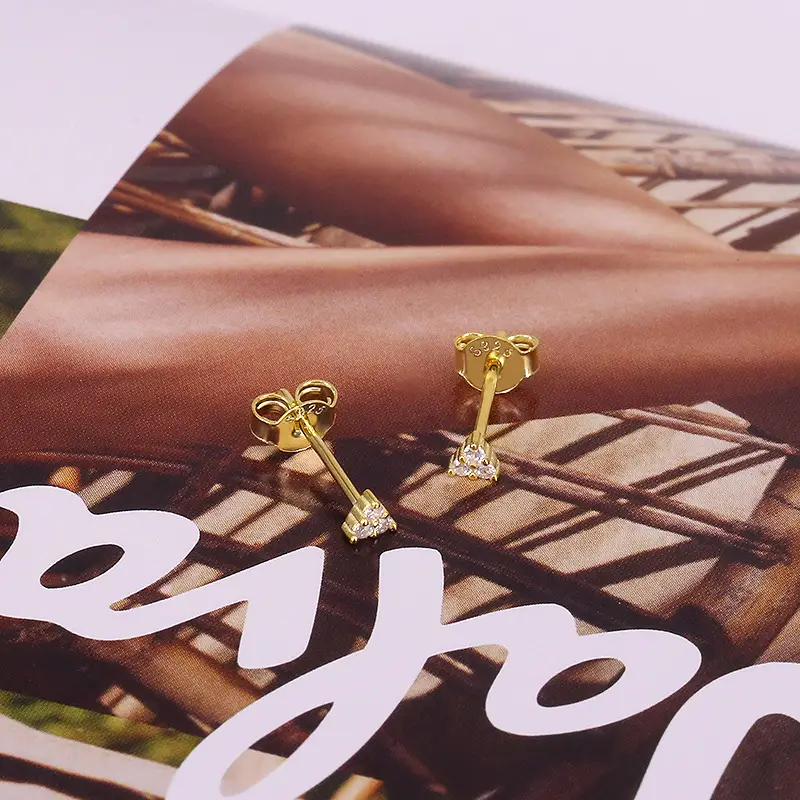 Personalized Micro-Inlaid Zircon Earrings