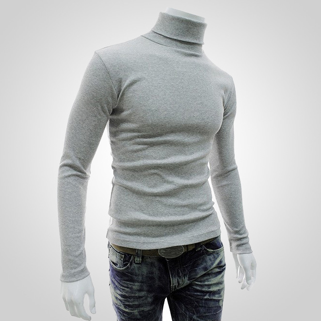 High neck long sleeve sweater
