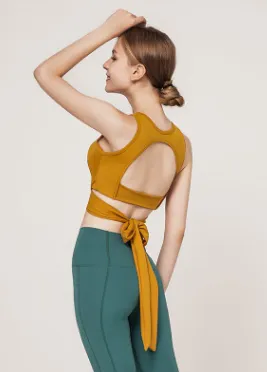 Fall and winter yoga suits Yellow Bra - Shop at LoveMi