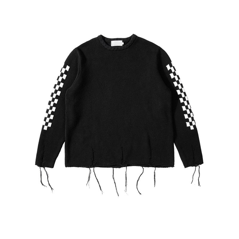 Chessboard printed sweater