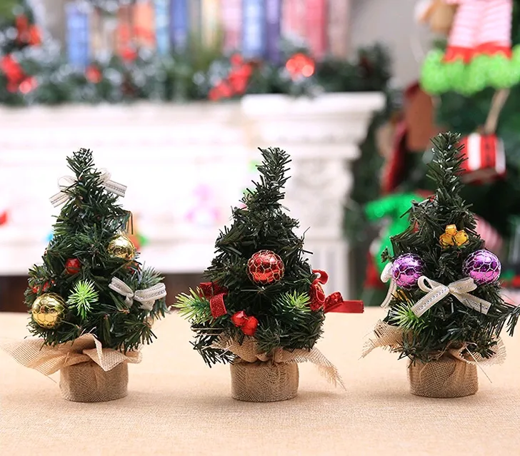 Christmas Ornaments Tree 20cm Mini Christmas Decoration Tree Christmas Day Mall Decoration Desktop Ornaments Small Tree – image 6