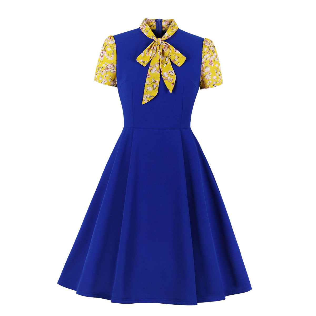Contrast bow dress
