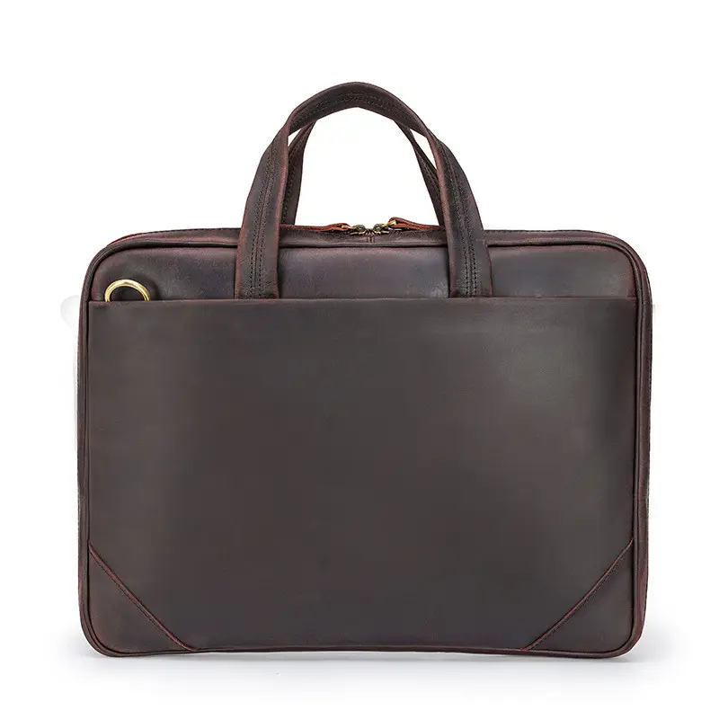 Handbag Inch Laptop Bag Retro Crazy Horse