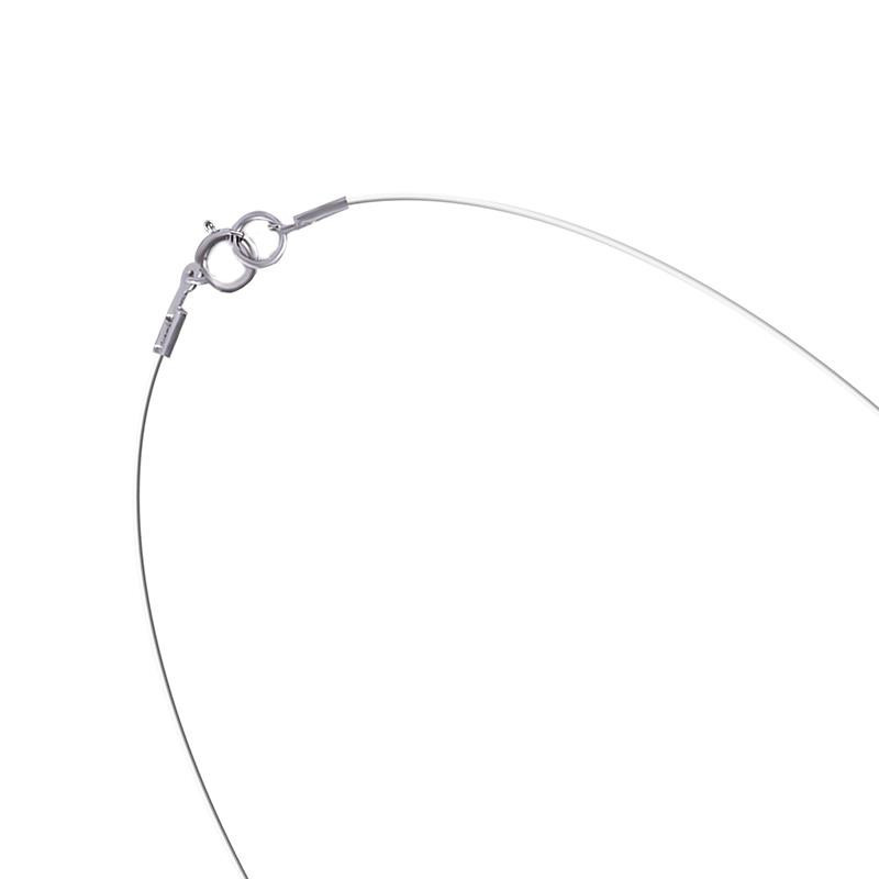 Invisible Zircon Mermaid Tear Line Pendant Neck Chain