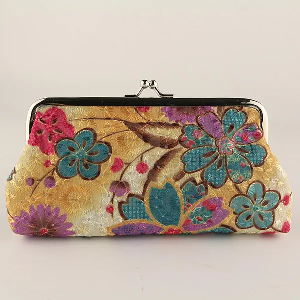 Vintage embroidered coin purse Beige - Shop at LoveMi