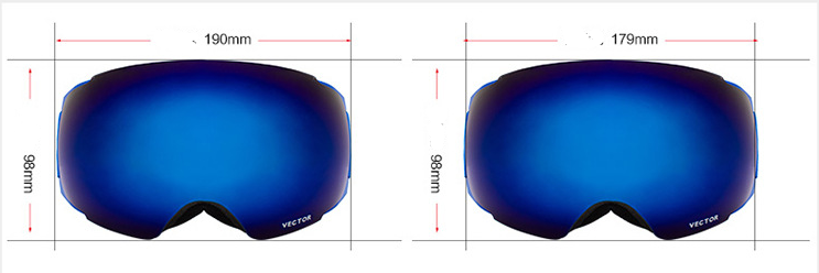 Compass ski glasses for men and women double-layer lens anti-fog spherical surface with magnets can be changed mountaineering goggles — foto 8