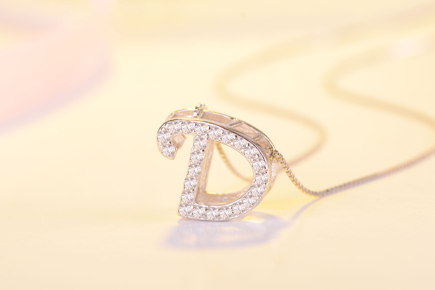 Sterling Silver Letter Necklace Pendant