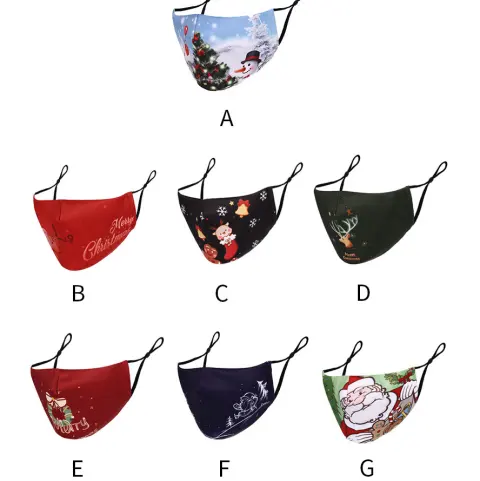 Washable and Reusable Christmas Printed Mask