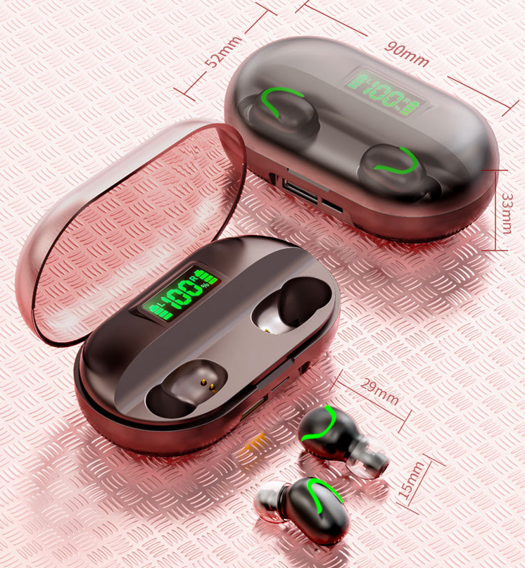 LED digital display three power C1 bluetooth headset