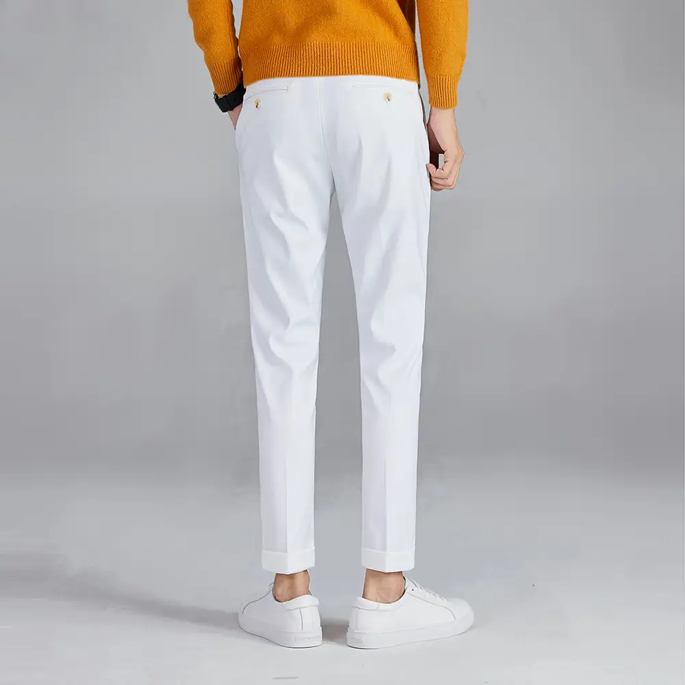 Men's white cropped pants