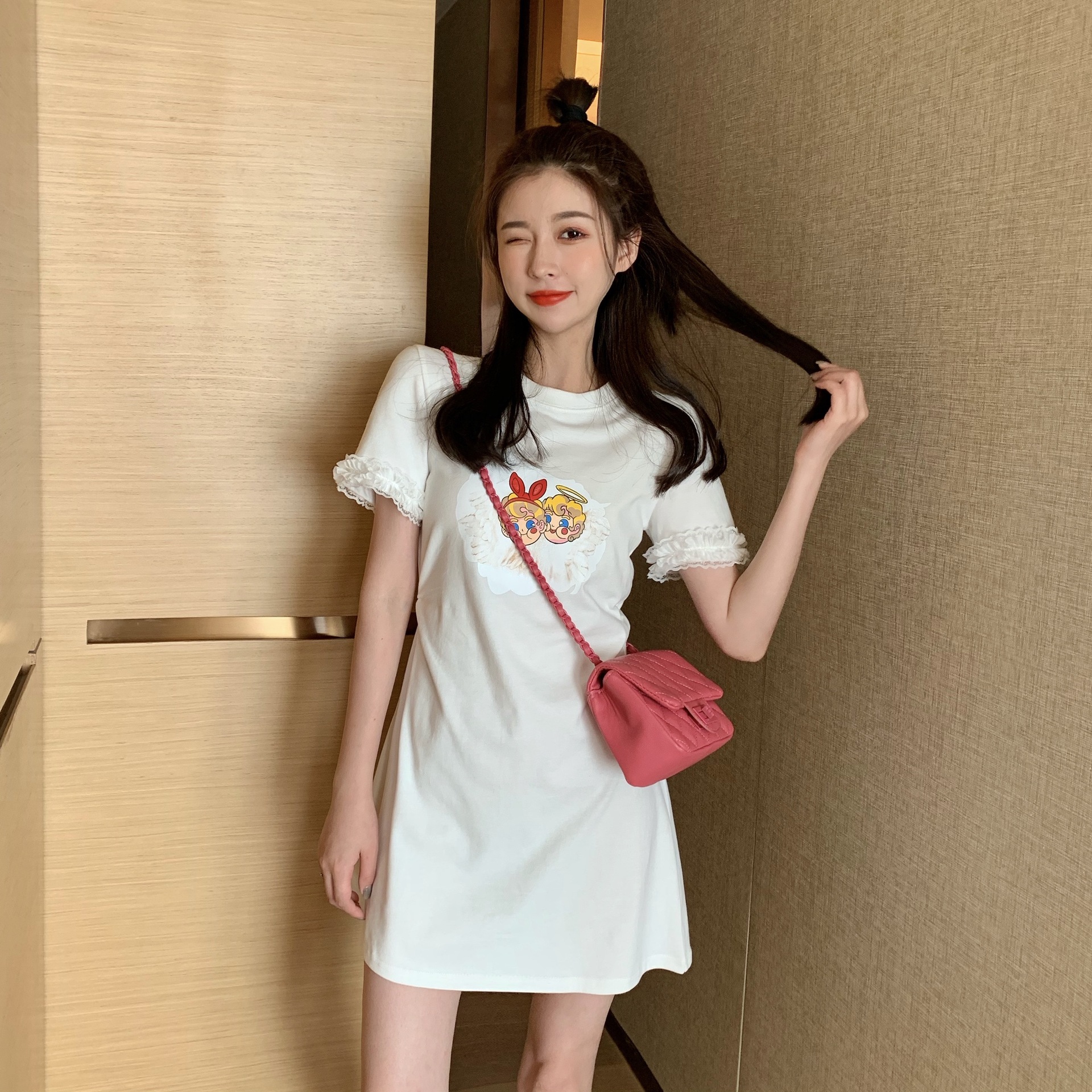 Patchwork T-shirt dress