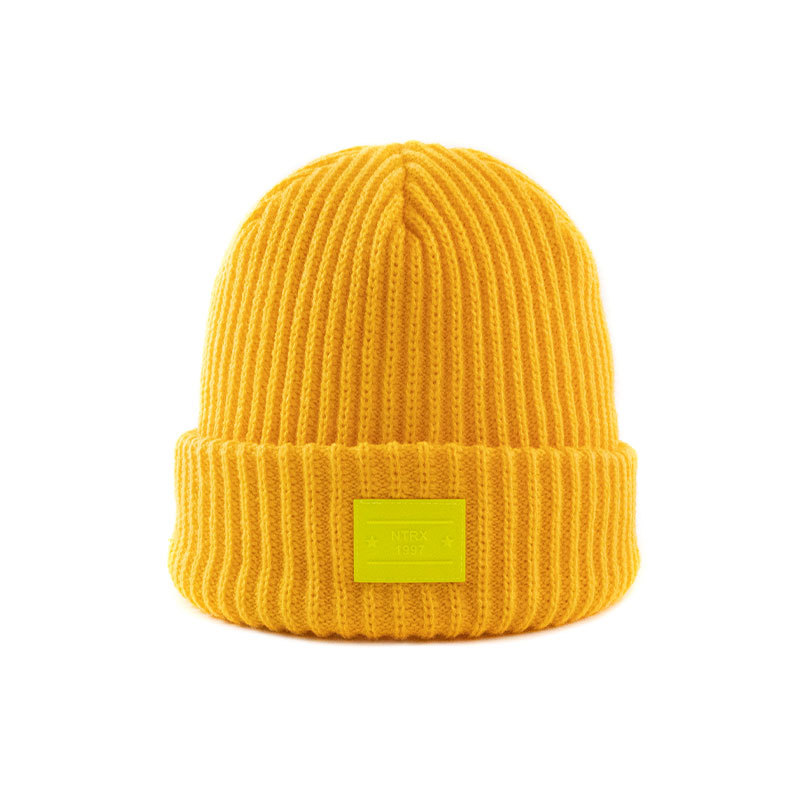 NTRX knitted cute woolen hat in Yellow