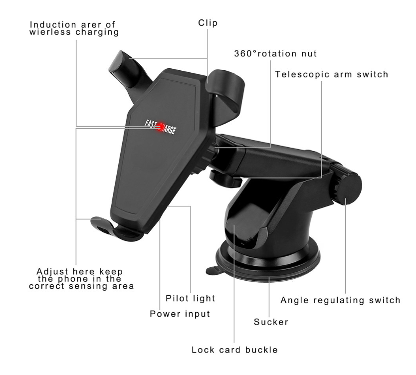 Compatible With Apple, Gravity Car Wireless Charger For IPhonex Mobile Phone Bracket Car Charger For S8 Wireless Fast Charge 10W 7.5W