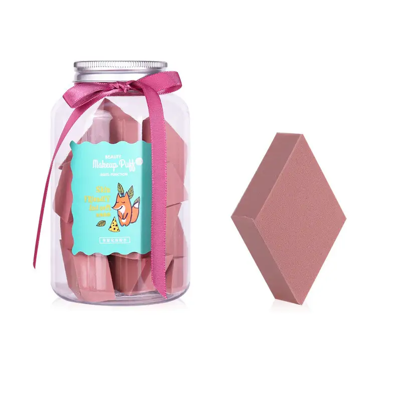 Bottled wet and dry sponge puff