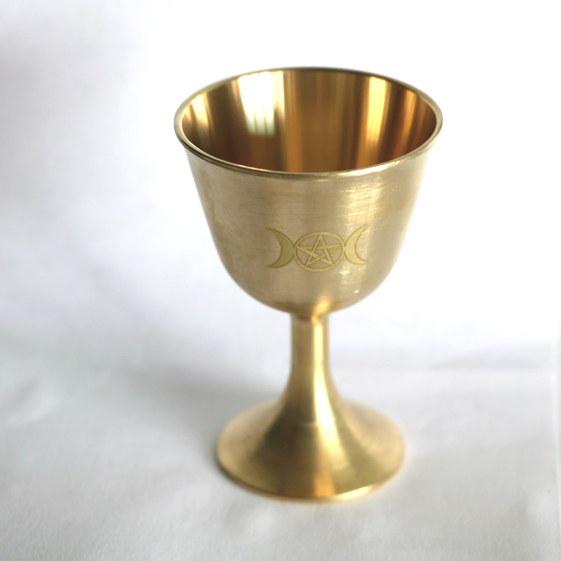 Pure copper holy grail brass cup fortune teller tarot card Gold - Shop at LoveMi