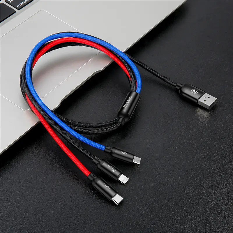 Baseus One with Three Fast Charging Data Cable
