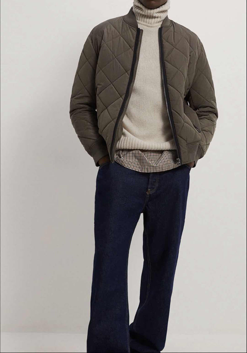 Men's stand collar cotton