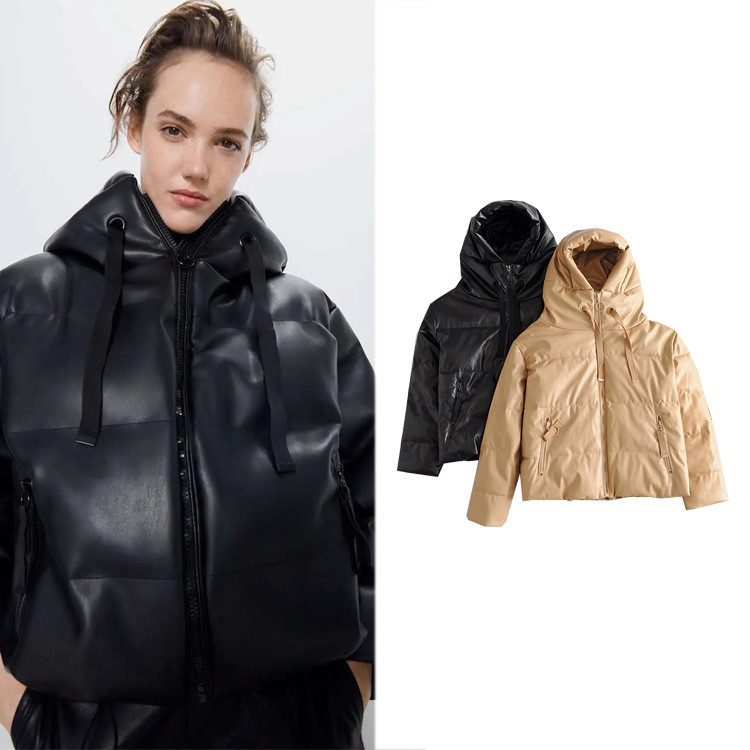 Pure color wild hooded coat
