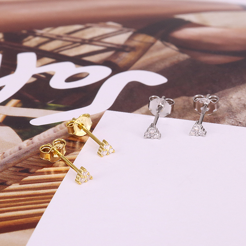 Personalized Micro-Inlaid Zircon Earrings