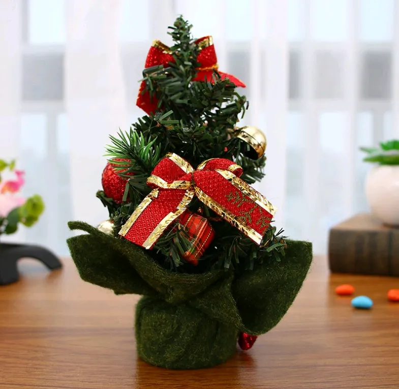 Christmas Ornaments Tree 20cm Mini Christmas Decoration Tree Christmas Day Mall Decoration Desktop Ornaments Small Tree – image 7