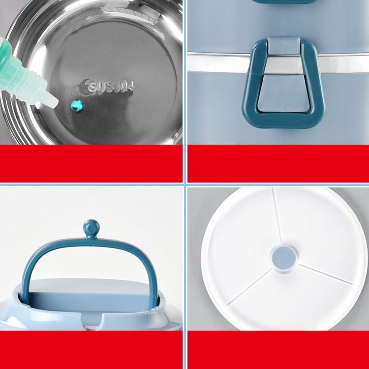 304 stainless steel insulated lunch box to deepen overflow prevention