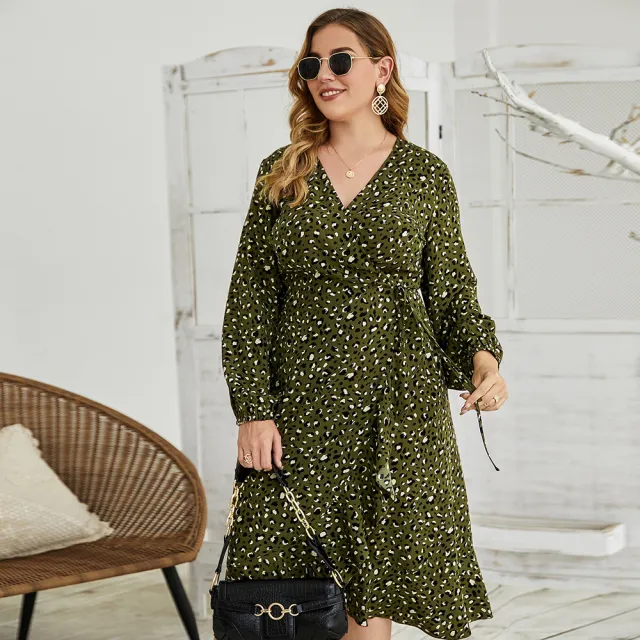 MMMM Autumn High waisted MIDI Long Sleeve Commuting Style Green - Shop at LoveMi