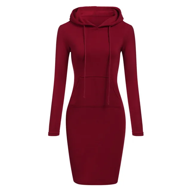 Mid length hooded sweatshirt 2 Red - Shop at LoveMi