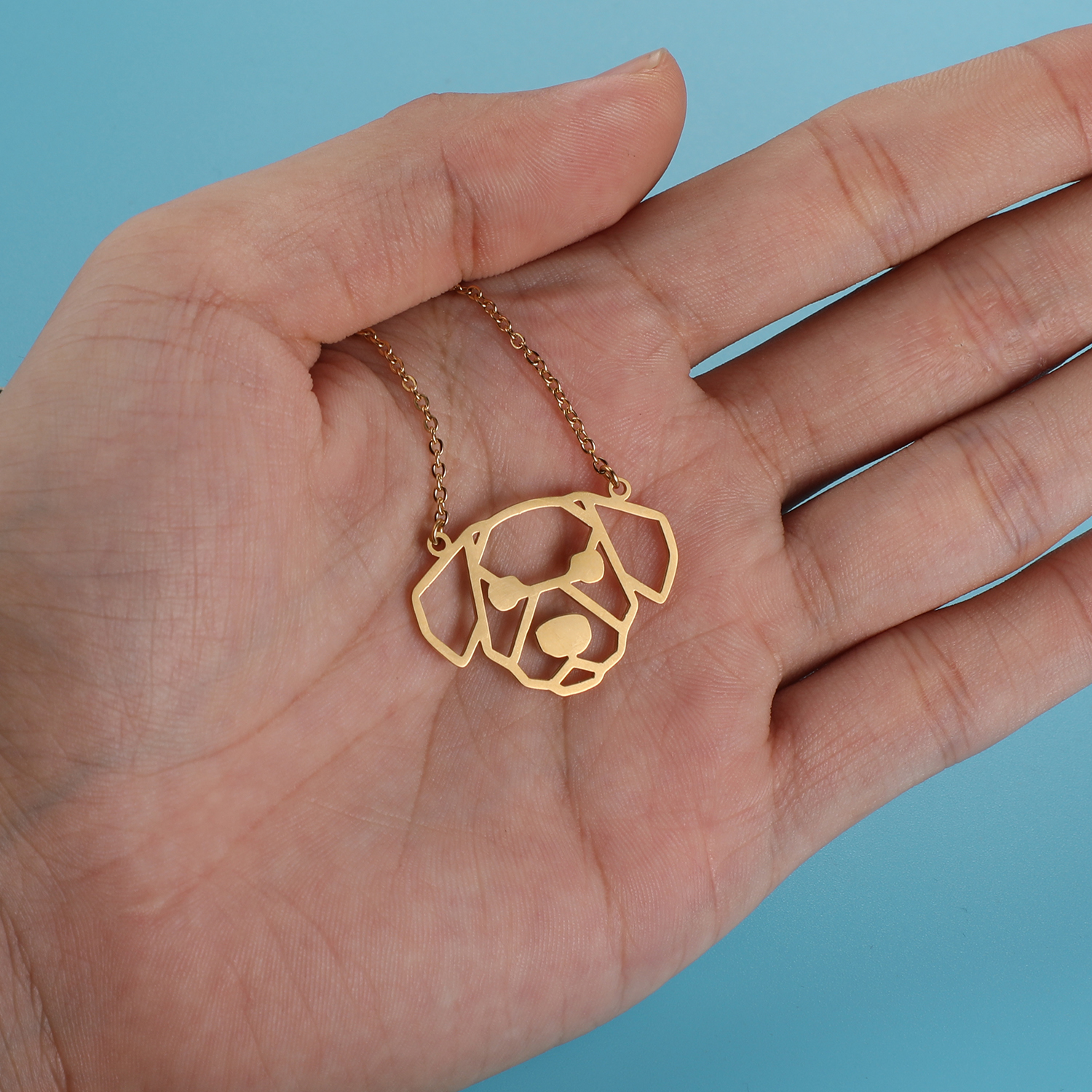 Weixing puppy titanium steel necklace